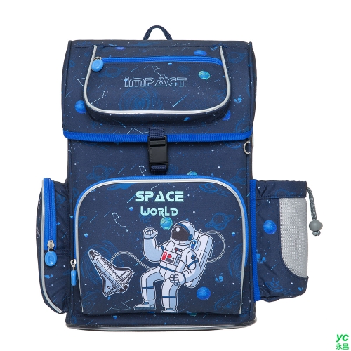 【IMPACT】怡寶 懸浮磁扣新世代標準型護脊書包-太空人 /個 IM00706SP 藍色