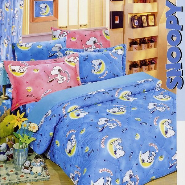 Snoopy月亮藍被套 單人 喬伊寢具生活館 Joy棉被枕頭床墊床罩 I郵購 Postmall